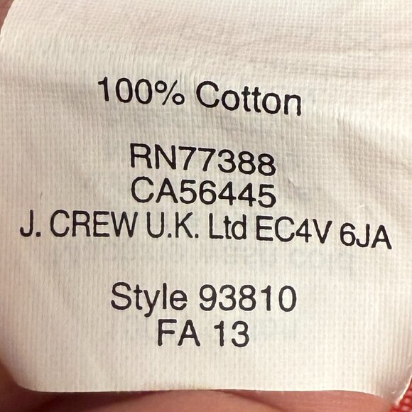 EUC Men's J. CREW Slim Oxford Button Down Red Chambray Shirt | Size XL - Picture 8 of 9